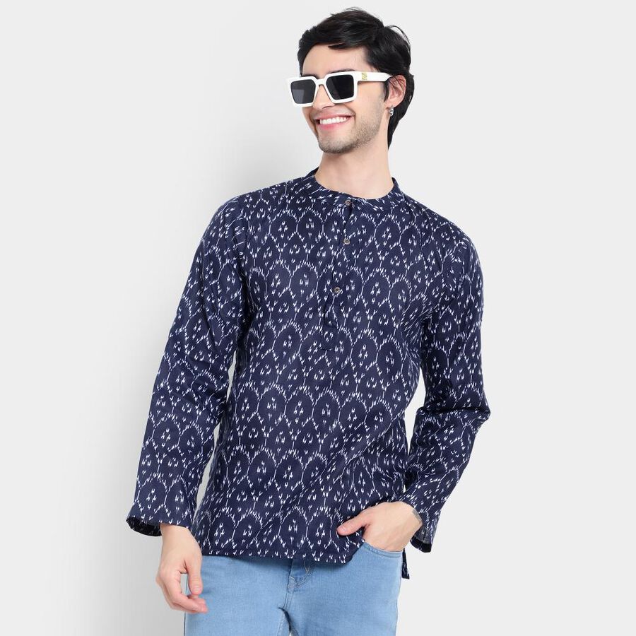 Men's Kurta, Navy Blue, large image number null